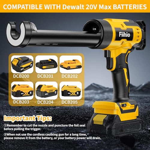 Cordless Caulking Gun Compatible with Dewalt 20V Max | Caulking Tools - Image 4