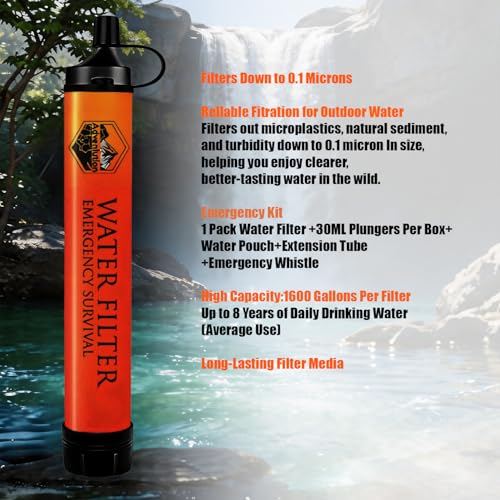 High-Capacity Survival Water Filter Straw Kit | Travel Essentials - Image 4