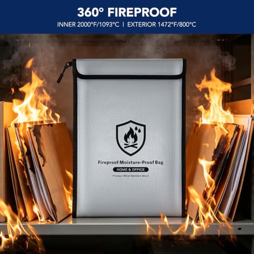 3PCS Large Fireproof Document Bag Set - 2000℉ Waterproof - Image 4
