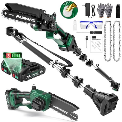 2-in-1 Pole Saws for Tree Trimming, Mini Chainsaw Cordless - Image 2