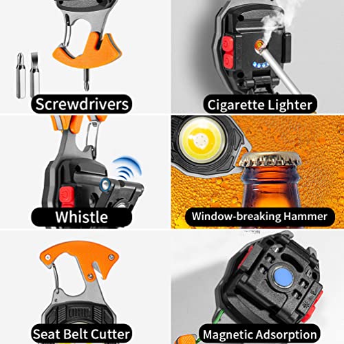 Multitool Keychain Flashlight, Rechargeable COB Pocket | Hand Tools - Image 4