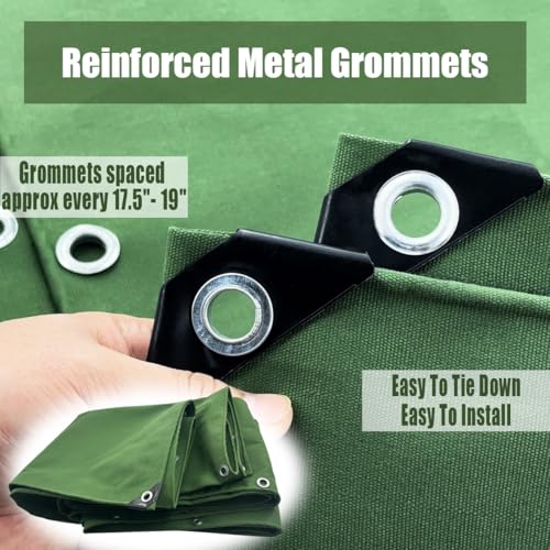 18oz Extra Heavy Duty Canvas Tarp 4x6 Feet with Grommets - Image 4