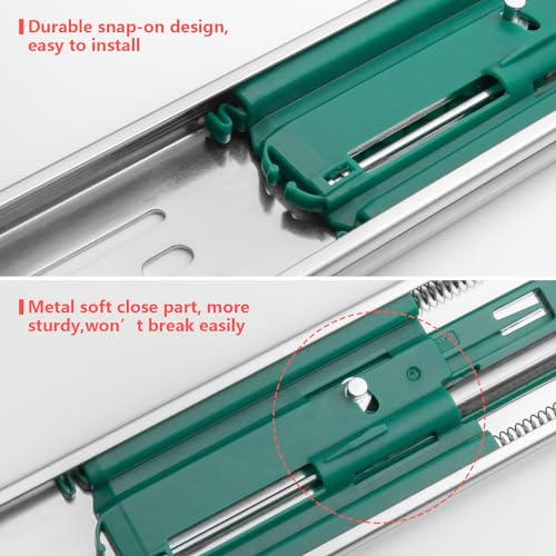 homdiy 10 Pairs Soft Close Drawer Slides 22 Inch Heavy - Image 6