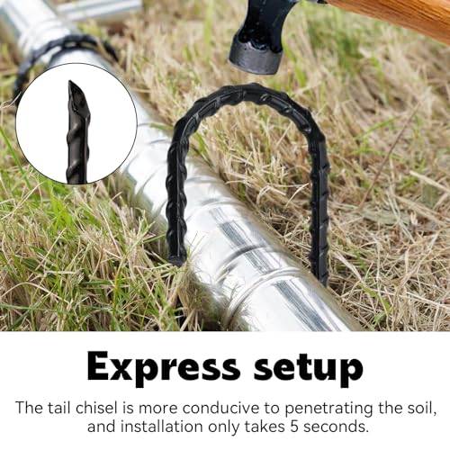 12 Inch J-Hook Rebar Stakes, HeavyDuty Anti-Rust Ground - Image 5