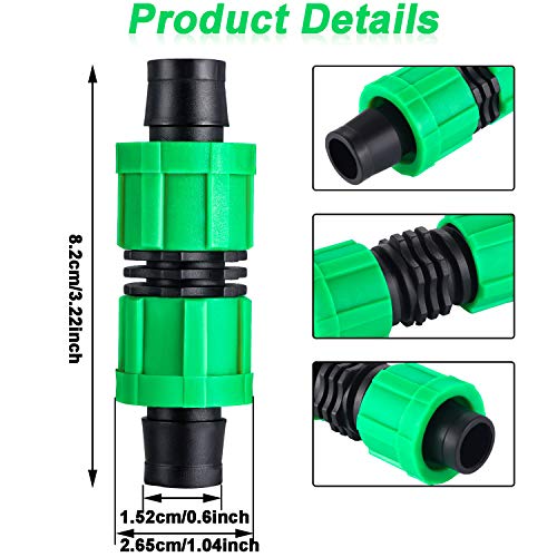 Hotop 12 Pieces 5/8 Drip Irrigation Coupling - Image 4