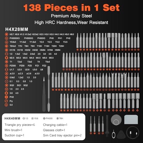 138-IN-1 Electric Screwdriver Set Cordless with 120 | Hand Tools - Image 6