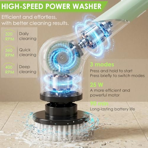 Cordless Electric Spin Scrubber with 10 Replaceable Heads - Image 5