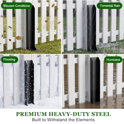 6 Pack Fence Post Repair Kit, Fence Post Anchor Ground Stakes - Image 6