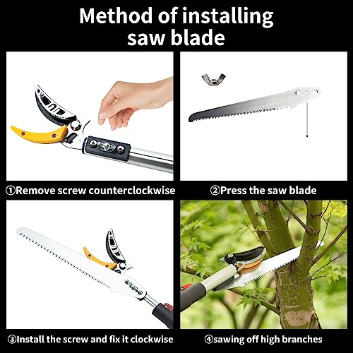4.6-10 Ft Tree Trimmers Long Handle Pruner with Long Reach - Image 7
