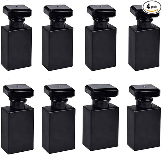 Empty Perfume Bottle Refillable 8PCS 30ml Glass Clear Travel Spray Atomizer Bottle Container Perfume Fine Mist Spray Bottle Pump Bottle Dispenser for Essential Oil Liquid (Black 30ml-8PCS)