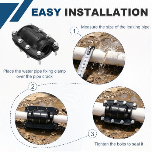 HDPE Pipe Repair Clamp for 1-1/4" Pipe OD, Emergency Pipes - Image 6