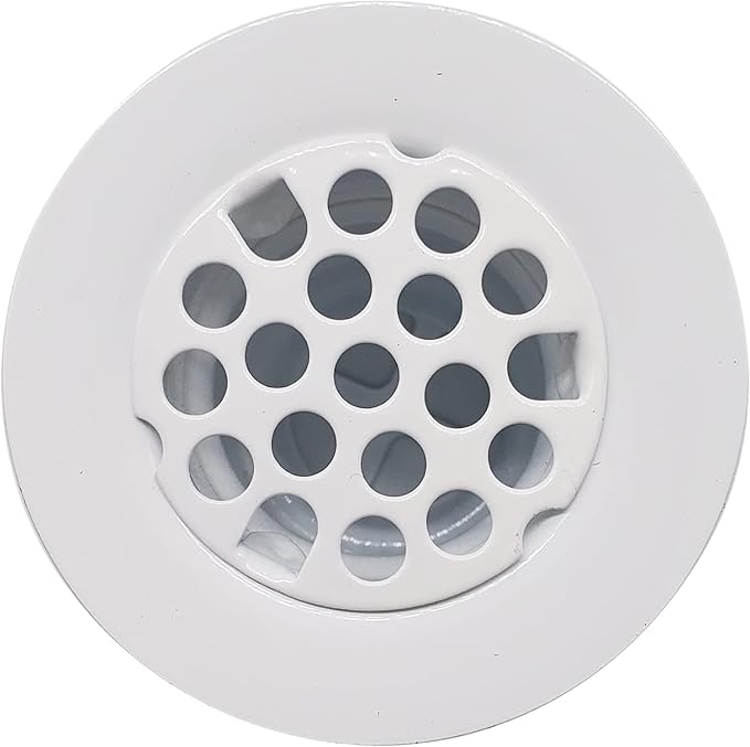 Westbrass Grid Basket Style Bar Sink Strainer, Powder Coat White, D2181-50