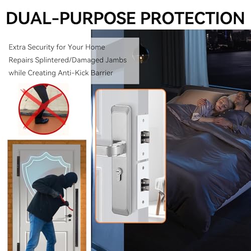 5 Pieces Door Frame Reinforcement Kit, Anti Kick Strike in Door - Image 8
