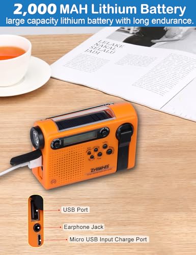 ZHIWHIS Emergency Radio with Alerts, NOAA Weather/AM/FM - Image 6