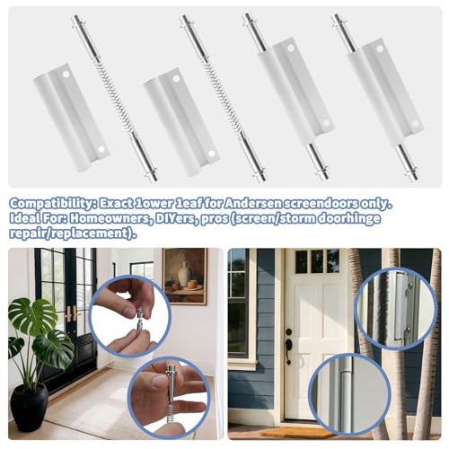 2 Pack Upper Screen Door Hinge Leaf Kit for Andersen Croft EMCO - Image 7