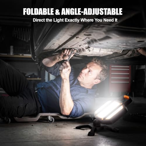 3000LM Rechargeable Work Light, Magnetic LED, Foldable & Portable - Image 5