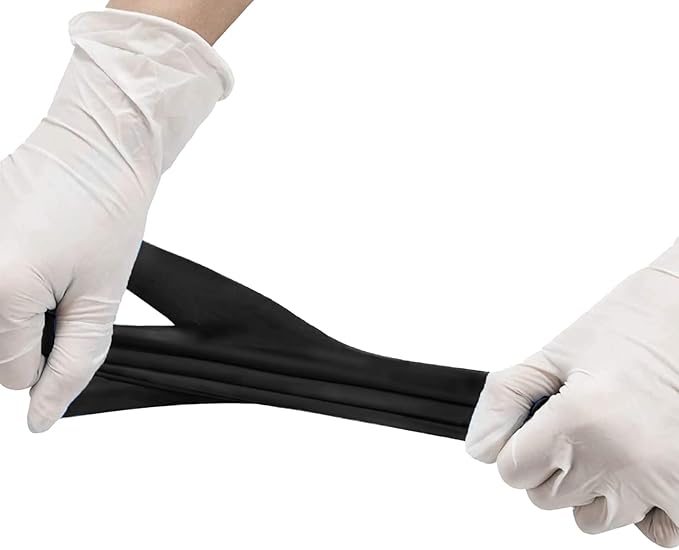 Disposable Nitrile Industrial Gloves: 5 Mil, Latex & Powder-Free, Textured, Food-Safe, Black