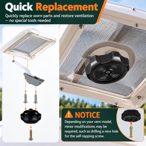 RV Roof Vent Operator Assembly for Ventline Ventadome - Image 7