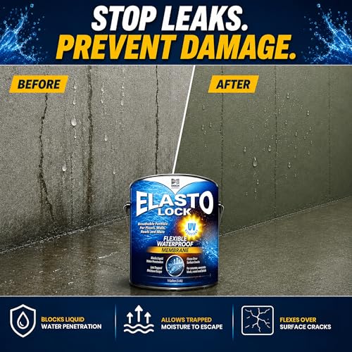 ElastoLock Waterproof Membrane Coating 1 Gallon, Exterior - Image 7