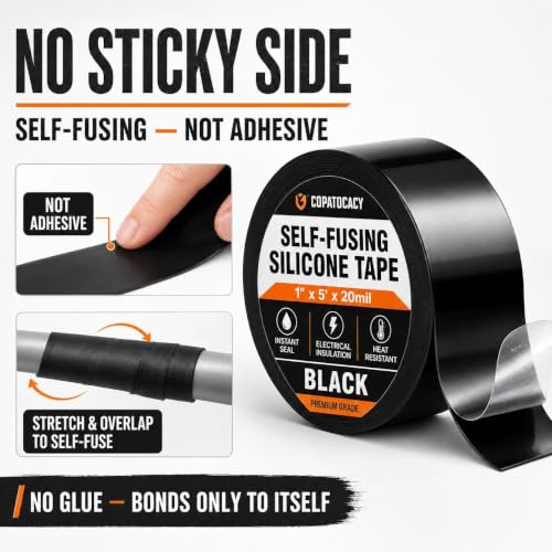 Self Fusing Silicone Tape for Repair and Sealing (1" x 5' - Image 4