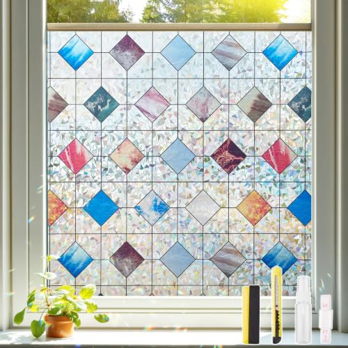 Stained Glass Window Privacy Film Decorative, 17.5″ x 78.7″ - Image 2
