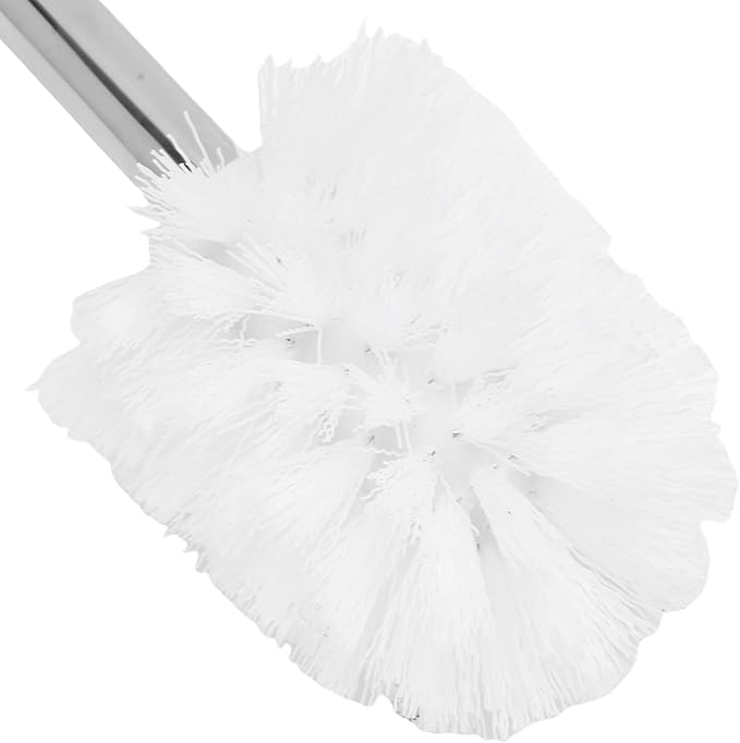 Sorandy Toilet Brush and Holder Set, Stainless Steel Toilet Bowl Brush, Heavy Duty Bowl Cleaner with Sealable Lid & Stable Base, Ideal for Home RV Bathroom Accessories (Bright Silver)