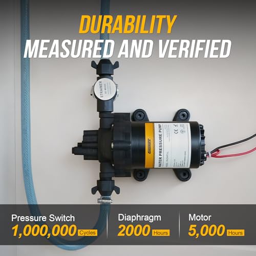 12V RV Water Pump, 4.0 GPM 45 PSI Diaphragm Pump - Image 5