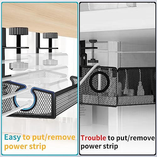Under Desk Cable Management Tray Black, No Drill Desk | Hand Tools - Image 4
