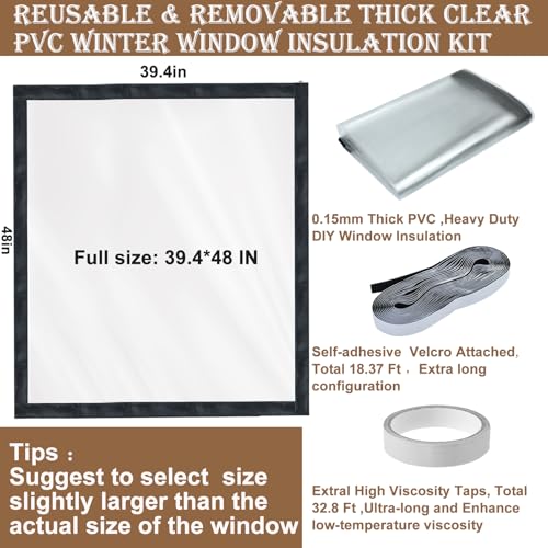 Window Insulation Kit for Winter Adjustable Plastic - Image 3