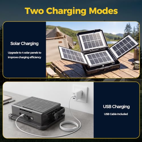 52000LM Solar LED Work Light Rechargeable, Portable Flood - Image 7