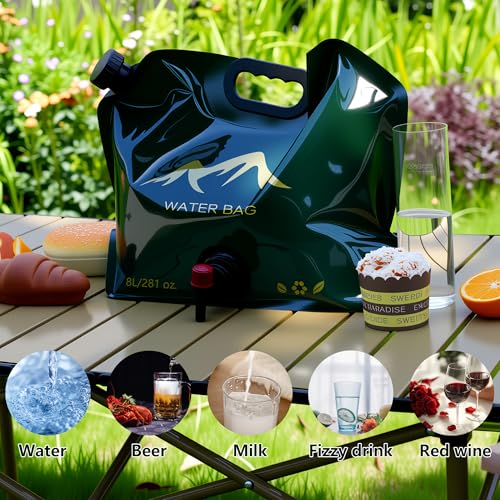 Collapsible Water Jug 2 Gallon (8L), Foldable Bag with Spigot - Image 7