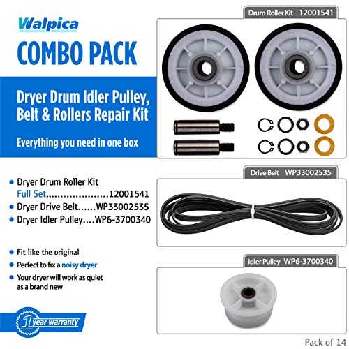303373, Dryer Drum Support Roller Belt Idler Pulley Repair - Image 3
