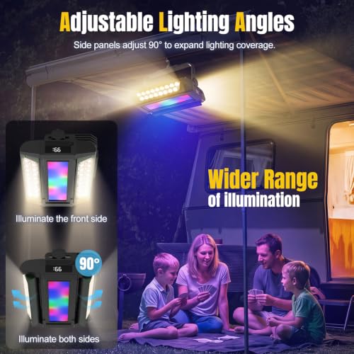 380W 38000mAh RGB Rechargeable LED Work Light Portable LED - Image 6