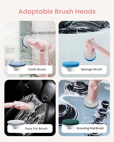 Leebein Electric Spin Scrubber, Shower Scrubber with 4 - Image 7