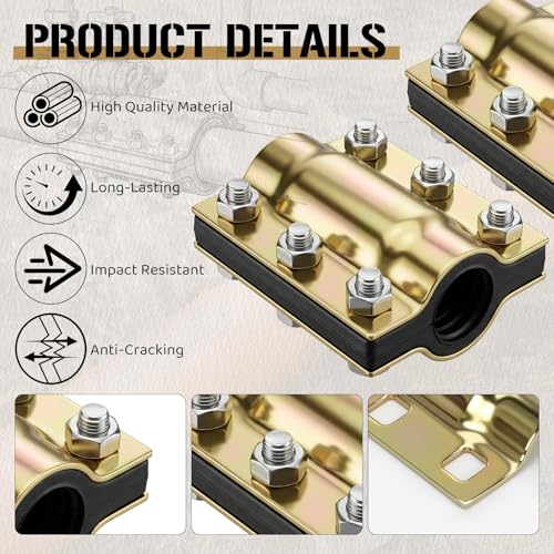 4 Pcs 3/4 Inch Pipe Repair Clamp for 0.98-1.06 Inch Outer | Hand Tools - Image 6