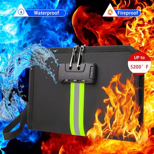 5200℉ Fireproof Waterproof Document Bag (34x24x2.8cm), Safe - Image 4