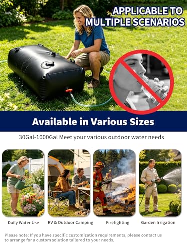 100 Gallon Water Bladder Tank, 2000D PVC Portable Water - Image 7