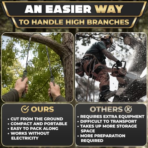 High Limb Rope Saw for Trees, 25.5" Cable Saw with 11 Teeth - Image 7