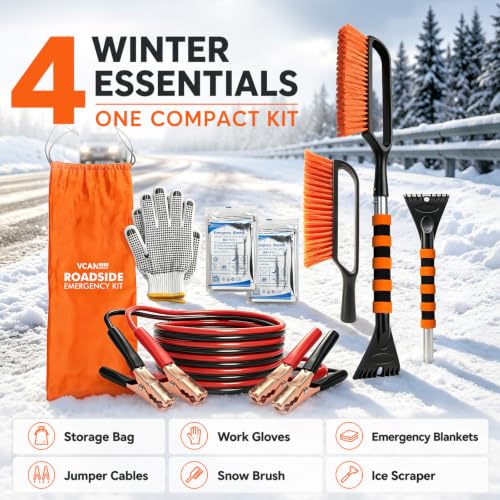 Winter Car Emergency Kit with Jumper Cables, 2-in-1 | Phone & Computer - Image 3