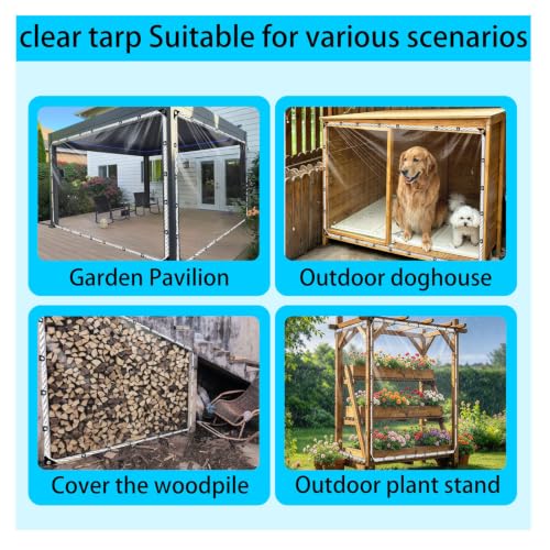 Clear Tarps 7x14ft 14Mil Heavy Duty Waterproof Cover - Image 7