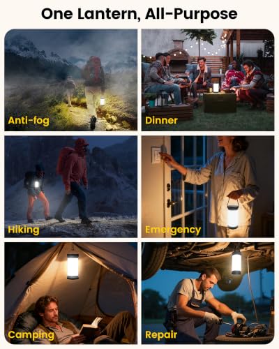 Glocusent LED Rechargeable Camping Lantern, Camping Light - Image 7