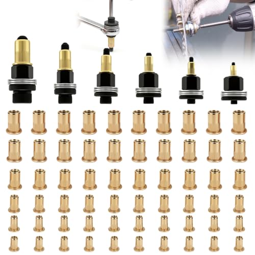 Rivet Nut Tool Kit Carbon Steel(Mandrel Head Set M3-M10&60 - Image 2