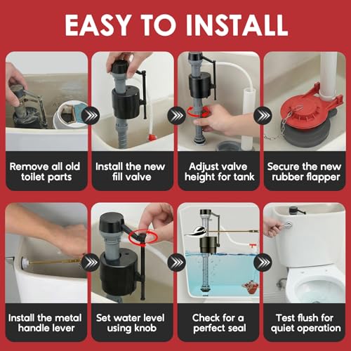 Universal Toilet Flush Valve Replacement Kit, Height - Image 7