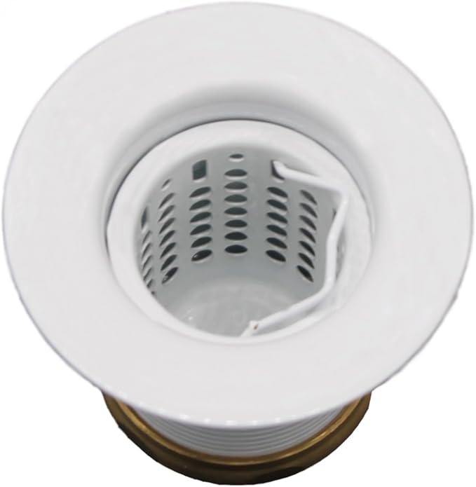 Westbrass Junior Basket Style Bar Sink Strainer, Powder Coat White, D218-50