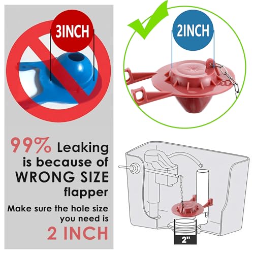2 Sets Toilet Float Replacement Kit with 2 Inch Flapper - Image 6