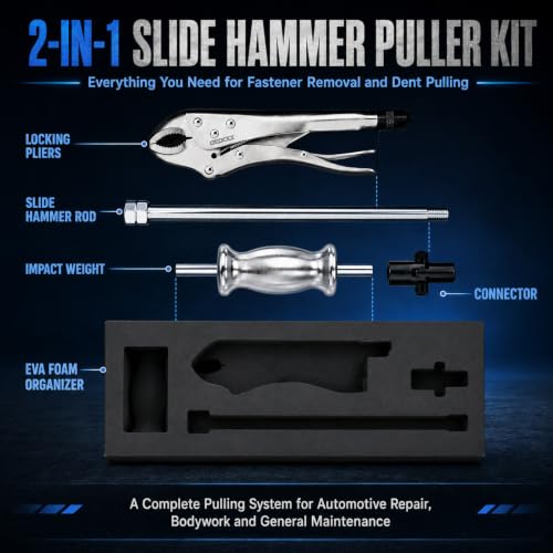 Locking Pliers Slide Hammer Puller, Heavy Duty Stud Extractor - Image 7