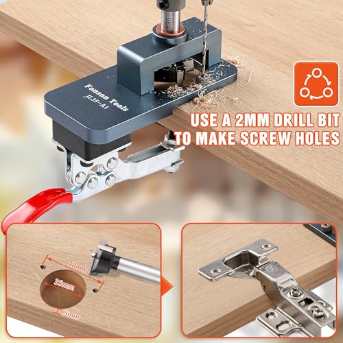 Metal Concealed Hinge Jig, 35MM Cabinet Hinge Jig Drilling - Image 4