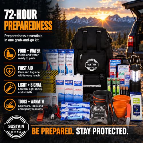 Ready America 70491 Sustain Supply 2-Person 3-Day | Travel Essentials - Image 3