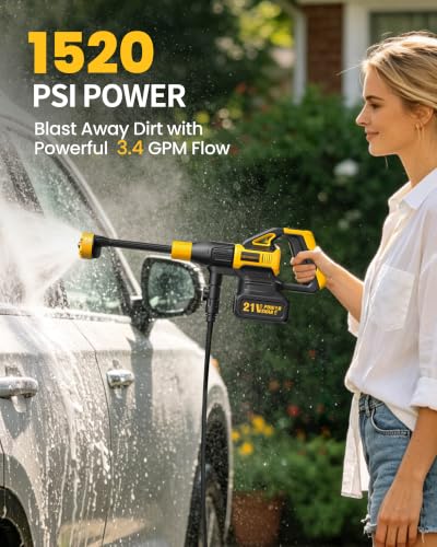 Cordless Pressure Washer Battery Powered, Handheld Cordless Power - Image 3