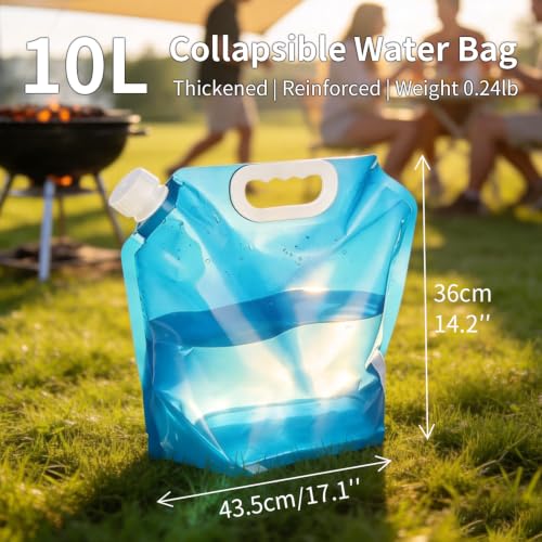 Collapsible Water jug | 2-Pack Emergency Drinking Pouch | - Image 3